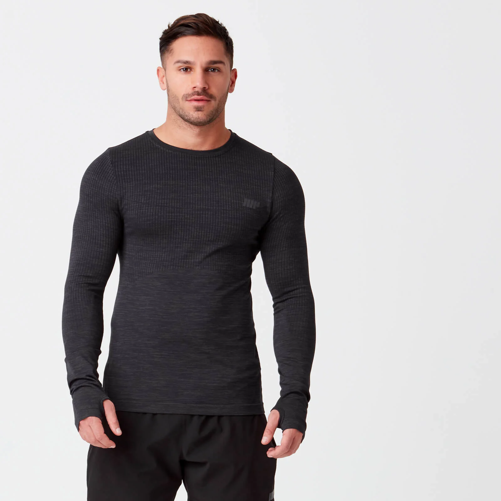 Seamless Sculpt Long-Sleeve T-Shirt - S - Black Fotografija 1
