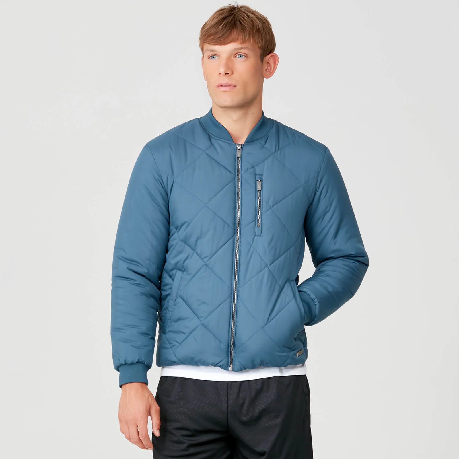 Pro-Tech Quilted bomber jakna - Petrolej plava - XS Fotografija 1