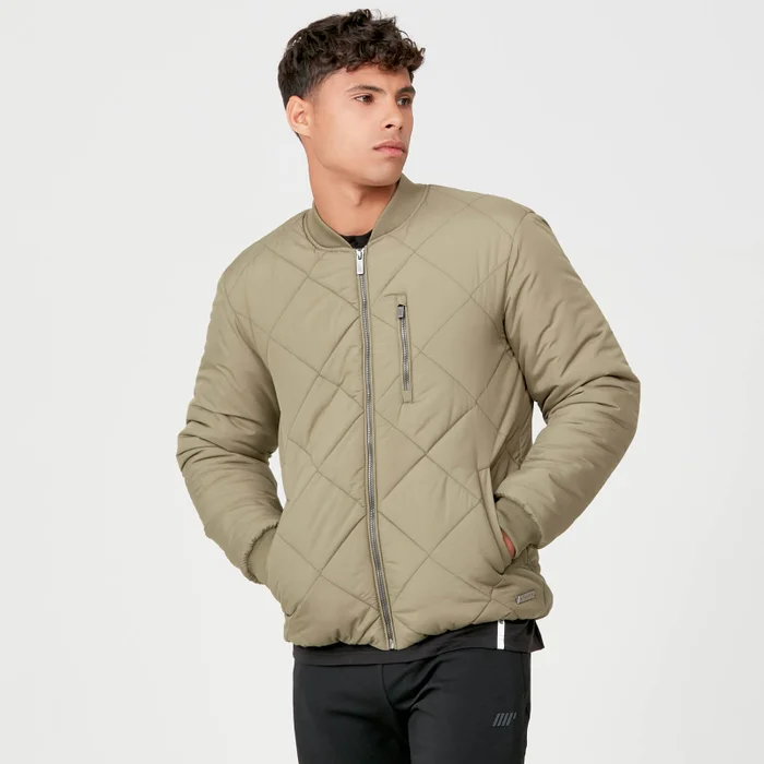 Pro-Tech Quilted bomber jakna - Maslinasta