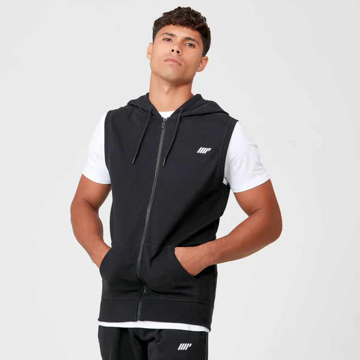 Tru-Fit majica bez rukava s kapuljačom - Crna