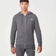 Tru-Fit majica s kapuljačom na kopčanje - Tamno siva