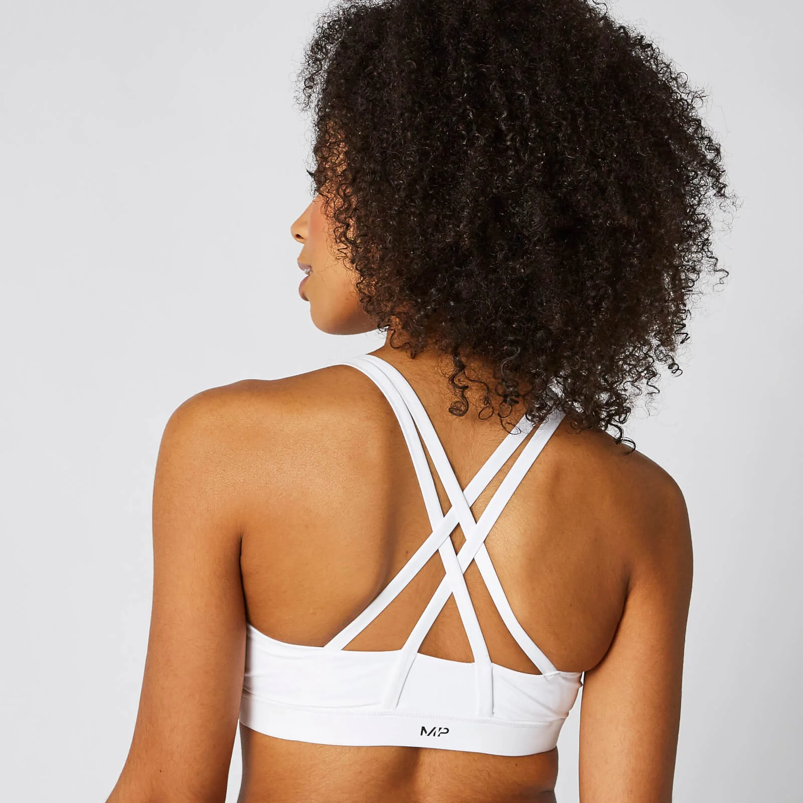 MP Women's Essentials Training Sports Bra - White - XS Fotografija 1