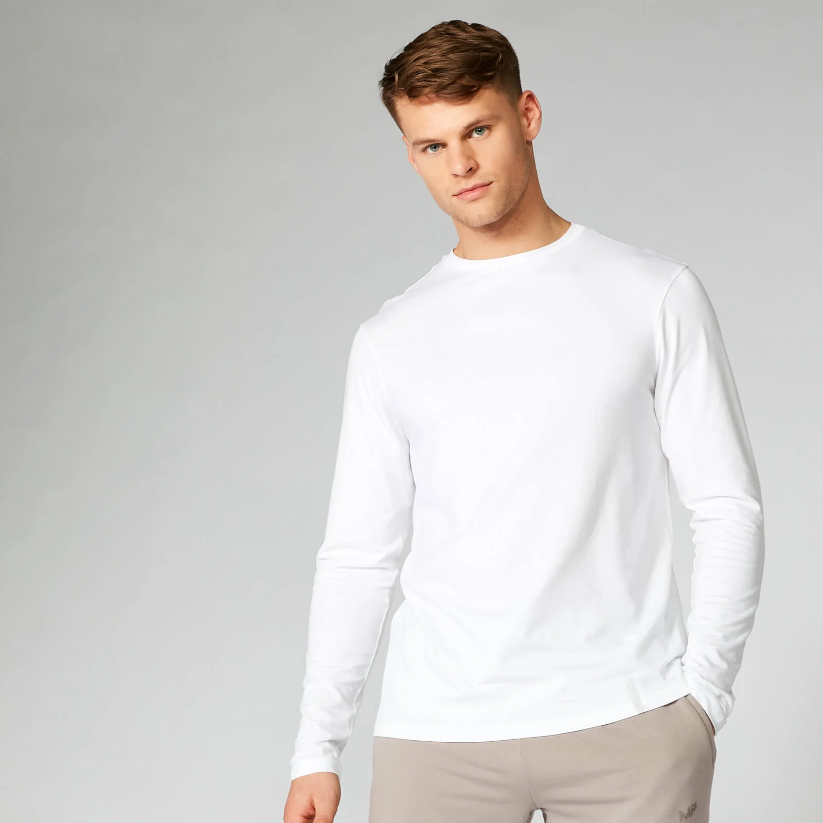 MP Luxe Classic Long Sleeve T-Shirt - White - XS Fotografija 1
