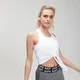 MP ženska kratka majica bez rukava za trening s vezanjem sprijeda Essentials – bijela