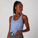 Tie Front crop majica bez rukava - Plava
