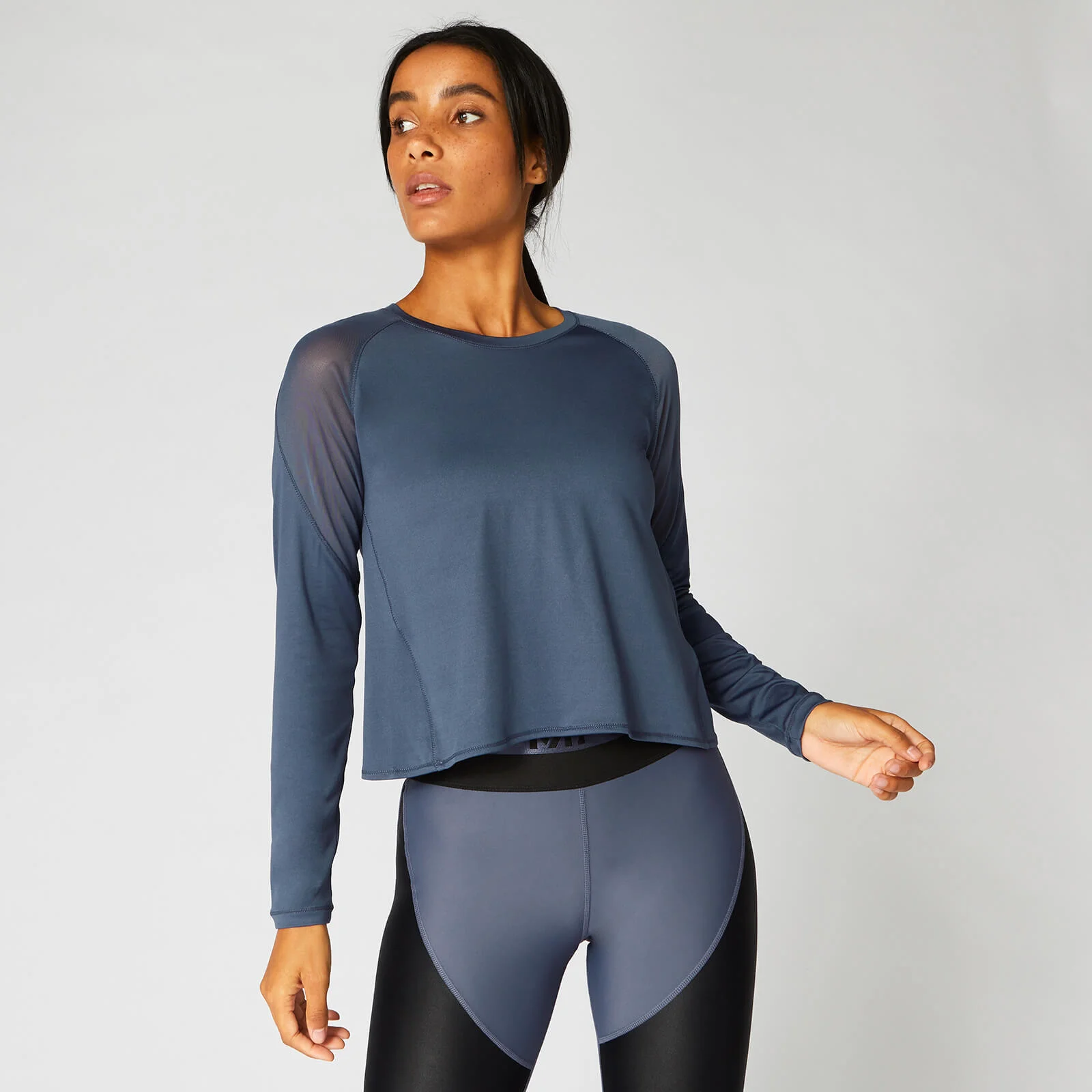 MP Mesh Panel Long Sleeve Top - Dark Indigo - XS Fotografija 1