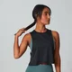 Train Drop Armhole crop majica - Crna