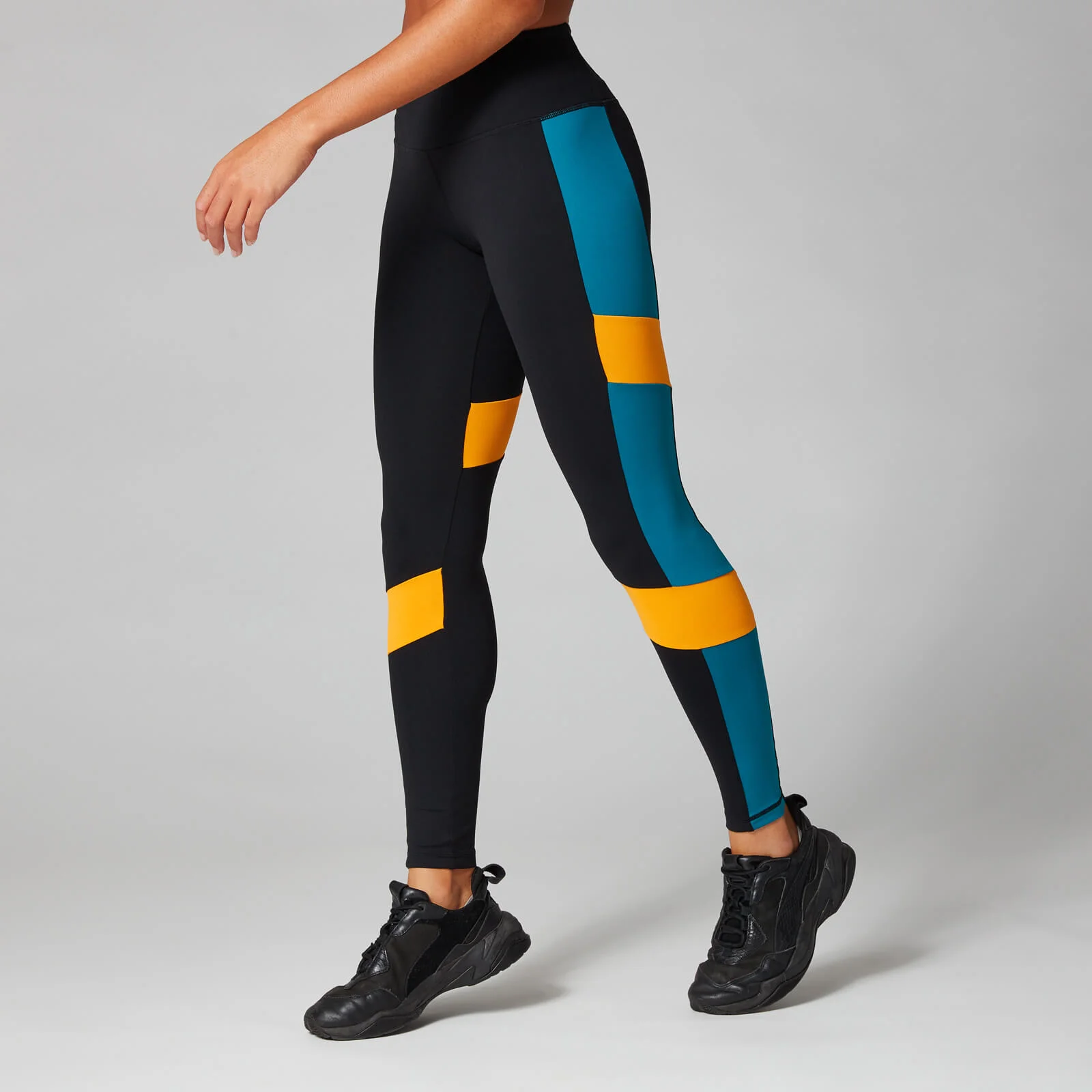 MP Women's Power Colour Block Leggings - Black/Danger - XS Fotografija 1