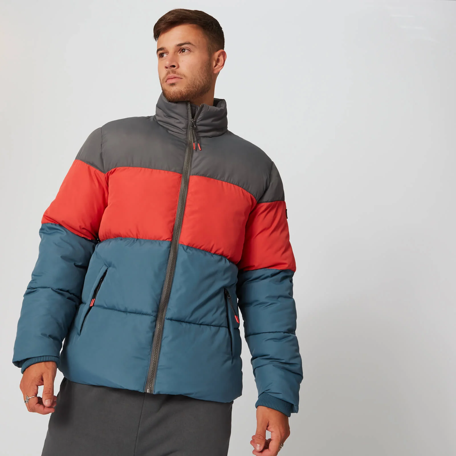 MP Men's Colour Block Puffer Jacket - Diesel - XS Fotografija 1