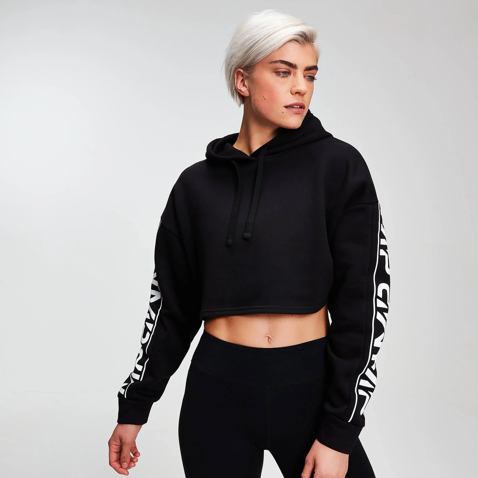 MP Women's Rest Day Logo Cropped Hoodie - Black - XS Fotografija 1