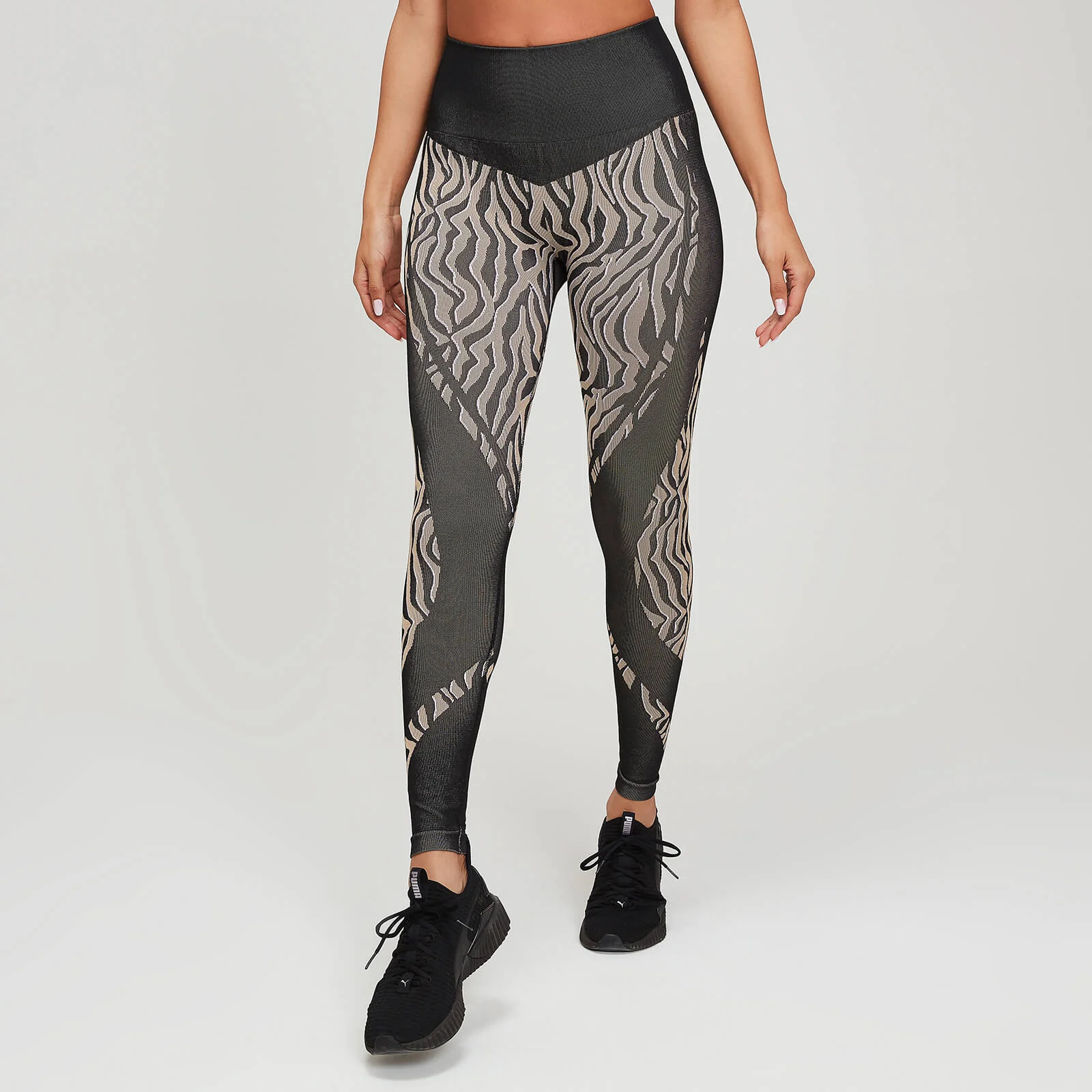 MP Women's Animal Zebra Seamless Leggings - Black/Praline - XS Fotografija 1