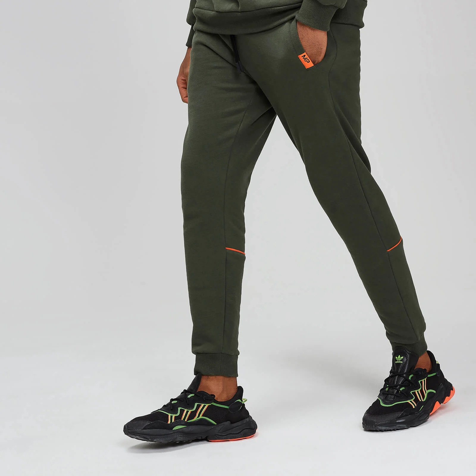 MP Rest Day Men's Piped Calf Joggers - Army Green - XS Fotografija 1