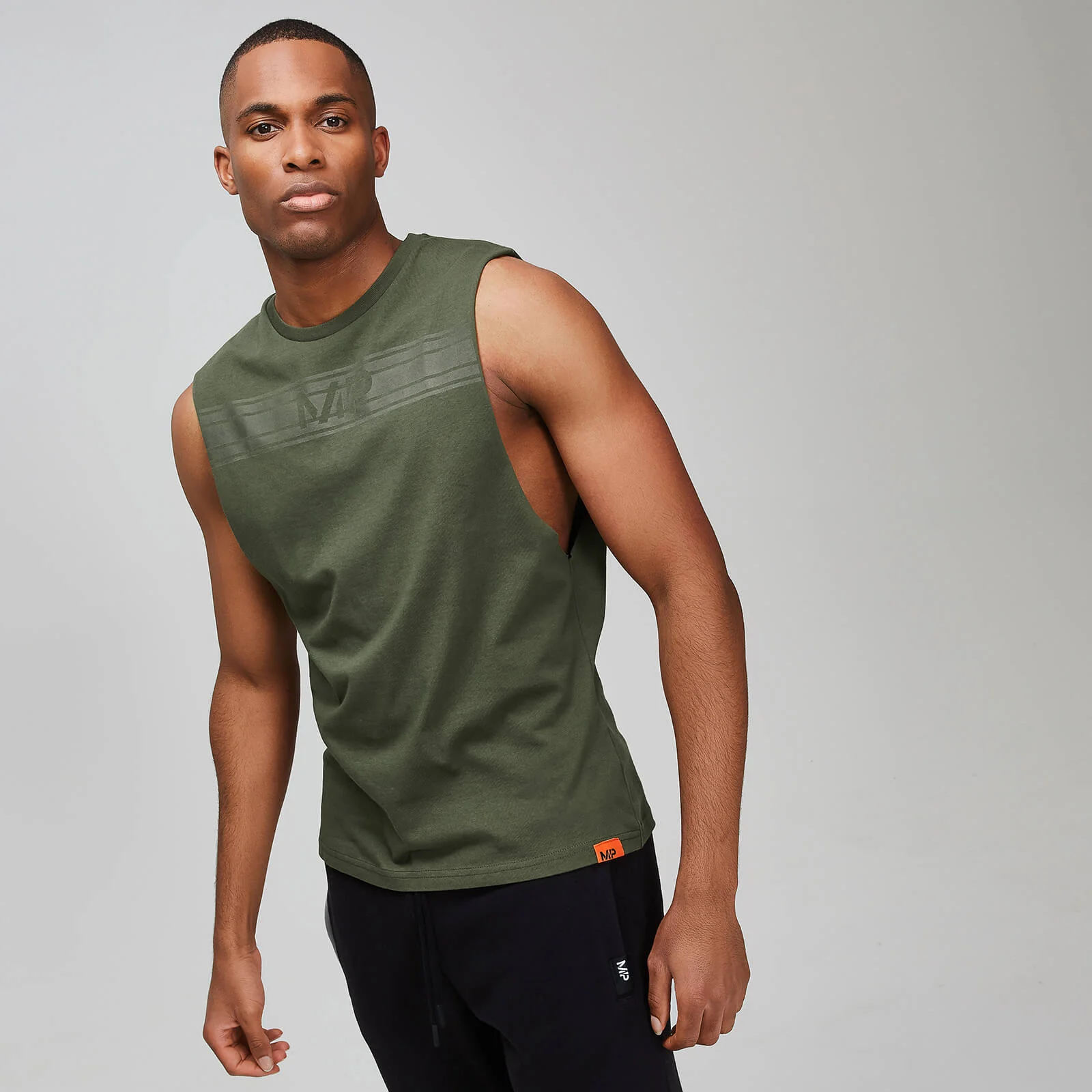 MP Men's Rest Day Drop Armhole Tank Top - Army Green - XS Fotografija 1