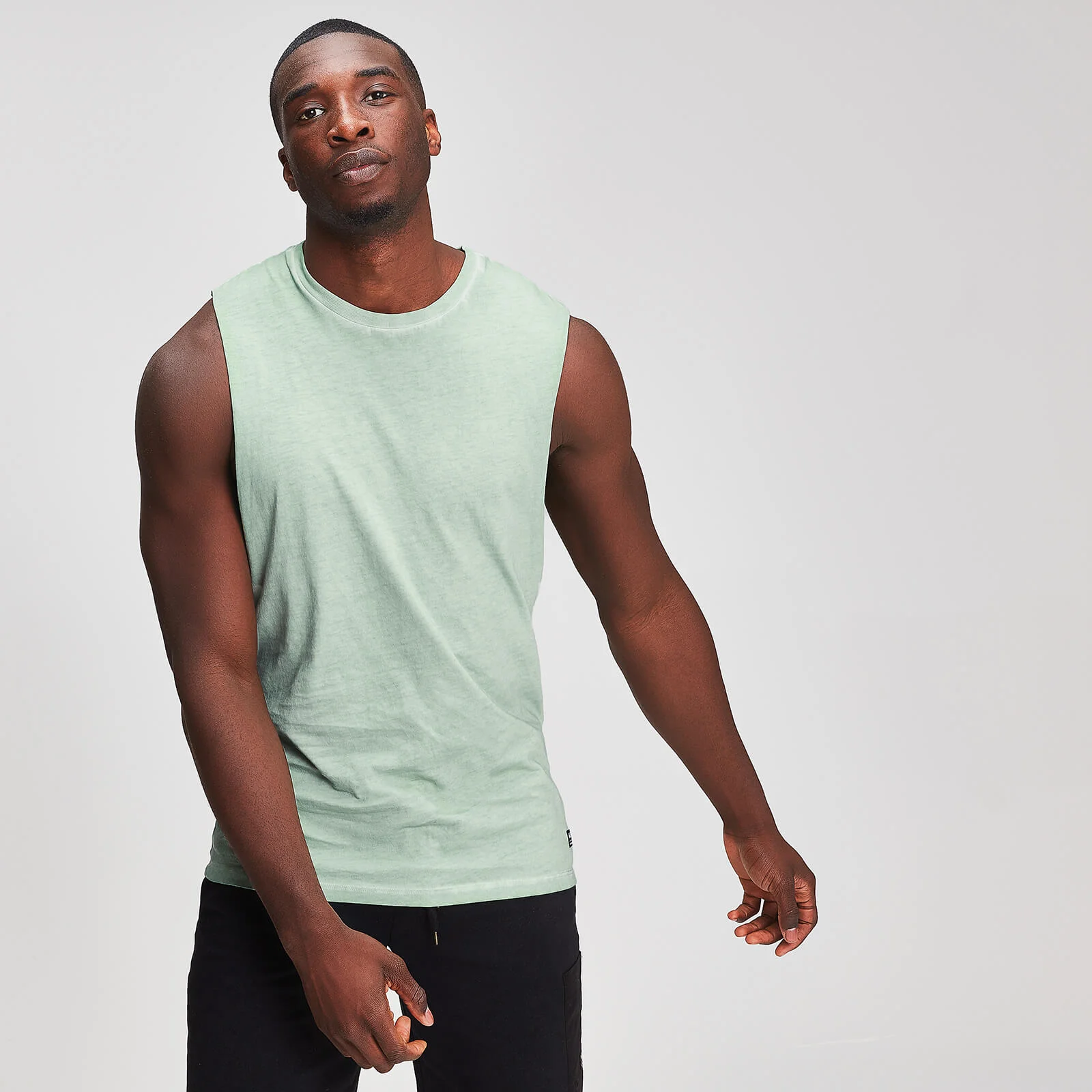 MP Graphic Men's Drop Armhole Tank Top - Mint - XS Fotografija 1