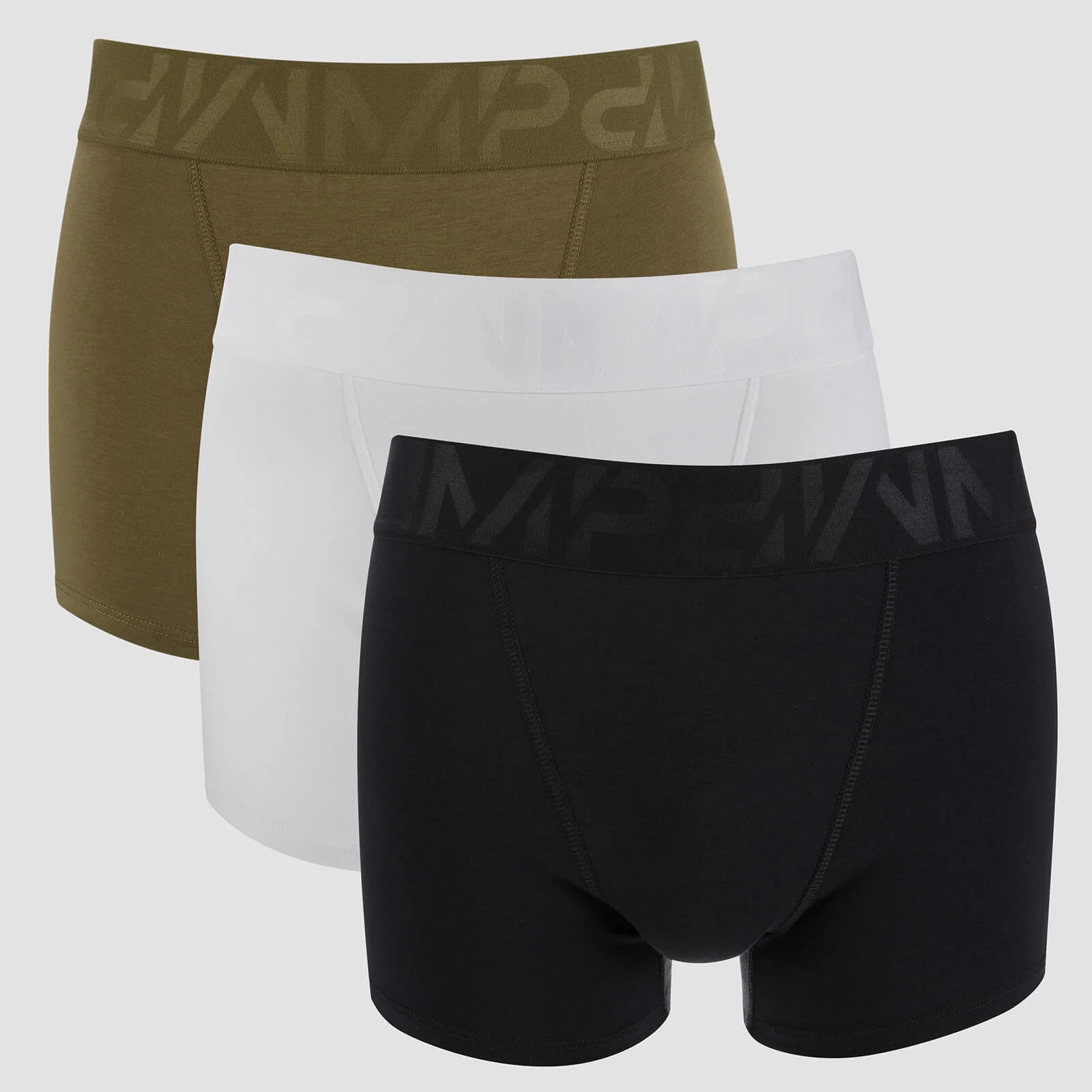 MP Men's Sport Boxers - Black/Khaki/White (3 Pack) - XS Fotografija 1