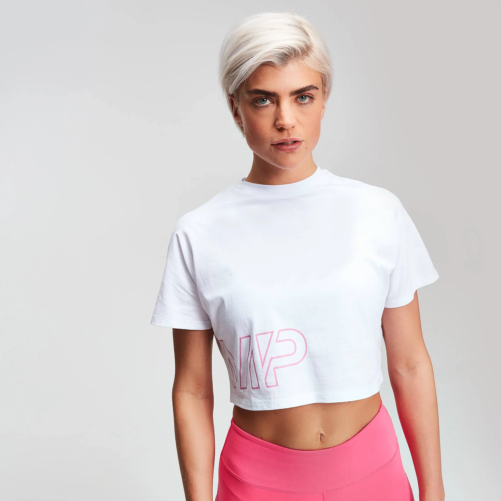 MP Women's Power Cropped T-Shirt - White - XS Fotografija 1