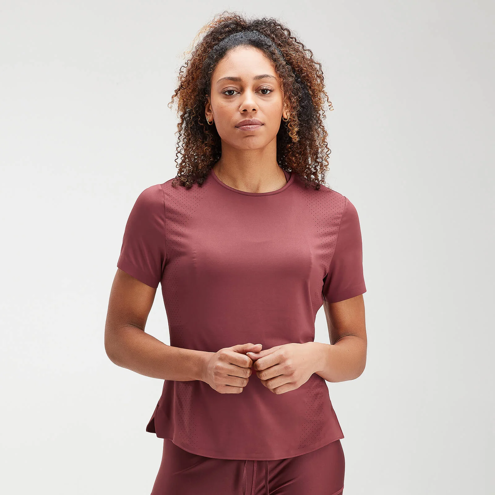 MP Women's Velocity Short Sleeve Top- Claret - XXS Fotografija 1