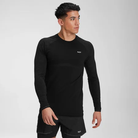 MP Men's Velocity Long Sleeve Top- Black