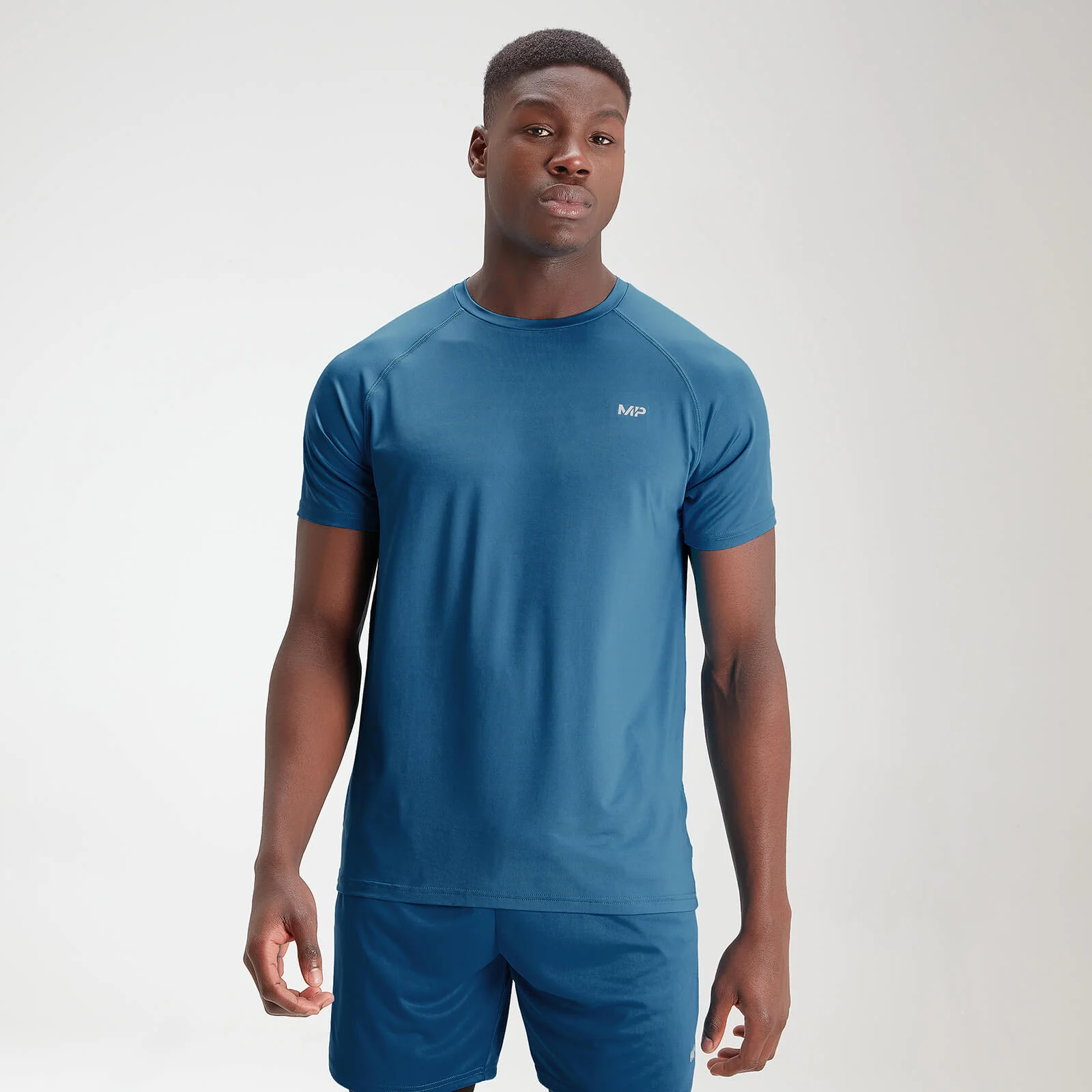 MP Men's Essentials Training Short Sleeve T-Shirt - Aqua - XXS Fotografija 1
