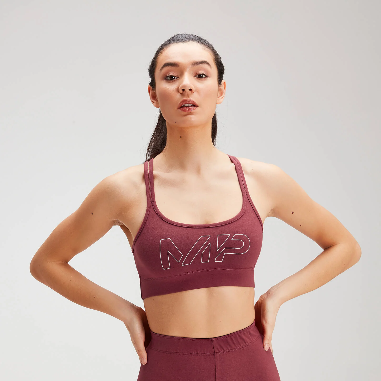 MP ženski originalni sportski grudnjak - Claret - XXS Fotografija 1