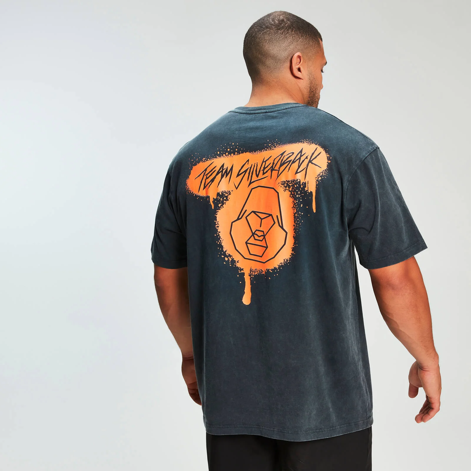 MP x Zack George Acid Wash Oversized Tee - Neon Orange - XS Fotografija 1