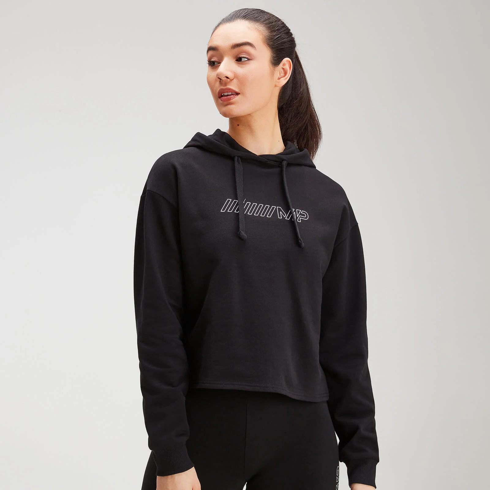 MP Women's Outline Graphic Hoodie - Black - XXS Fotografija 1