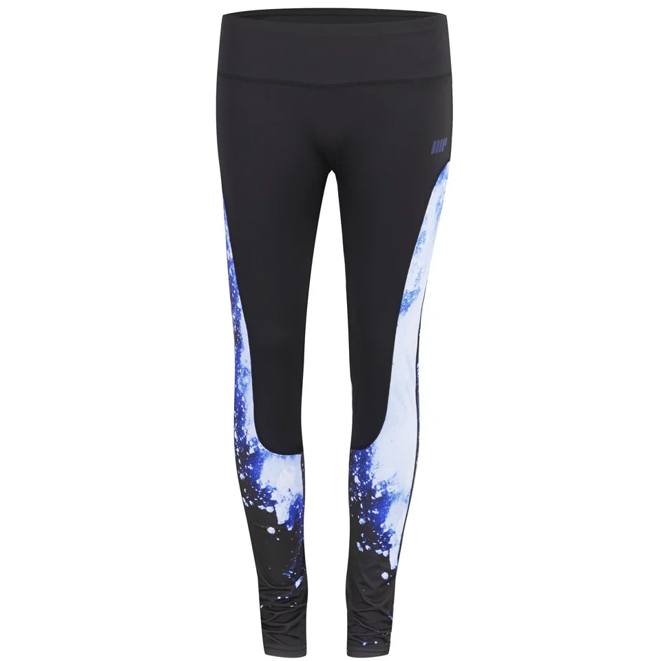 Myprotein Women’s High Waisted Printed Panel Leggings - Blue Fotografija 1