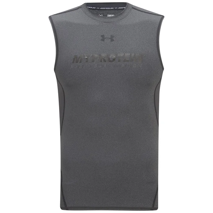 Under Armour Muški HeatGear kompresijska majica bez rukava - Carbon Heather