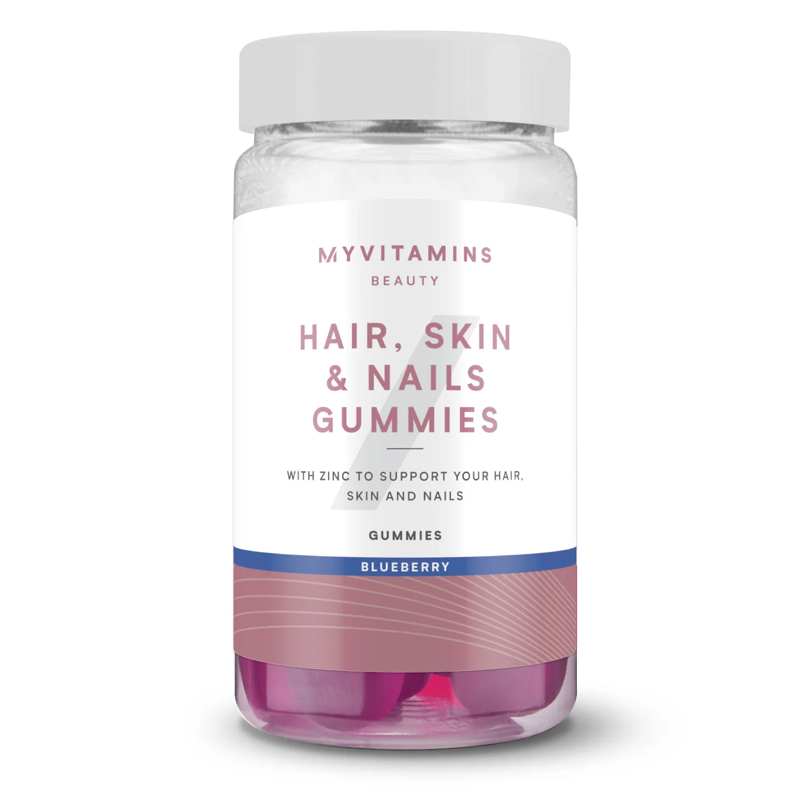 Myvitamins Hair Skin and Nails Gummies - 60 Gummies - 30Porcija - Borovnica Fotografija 1