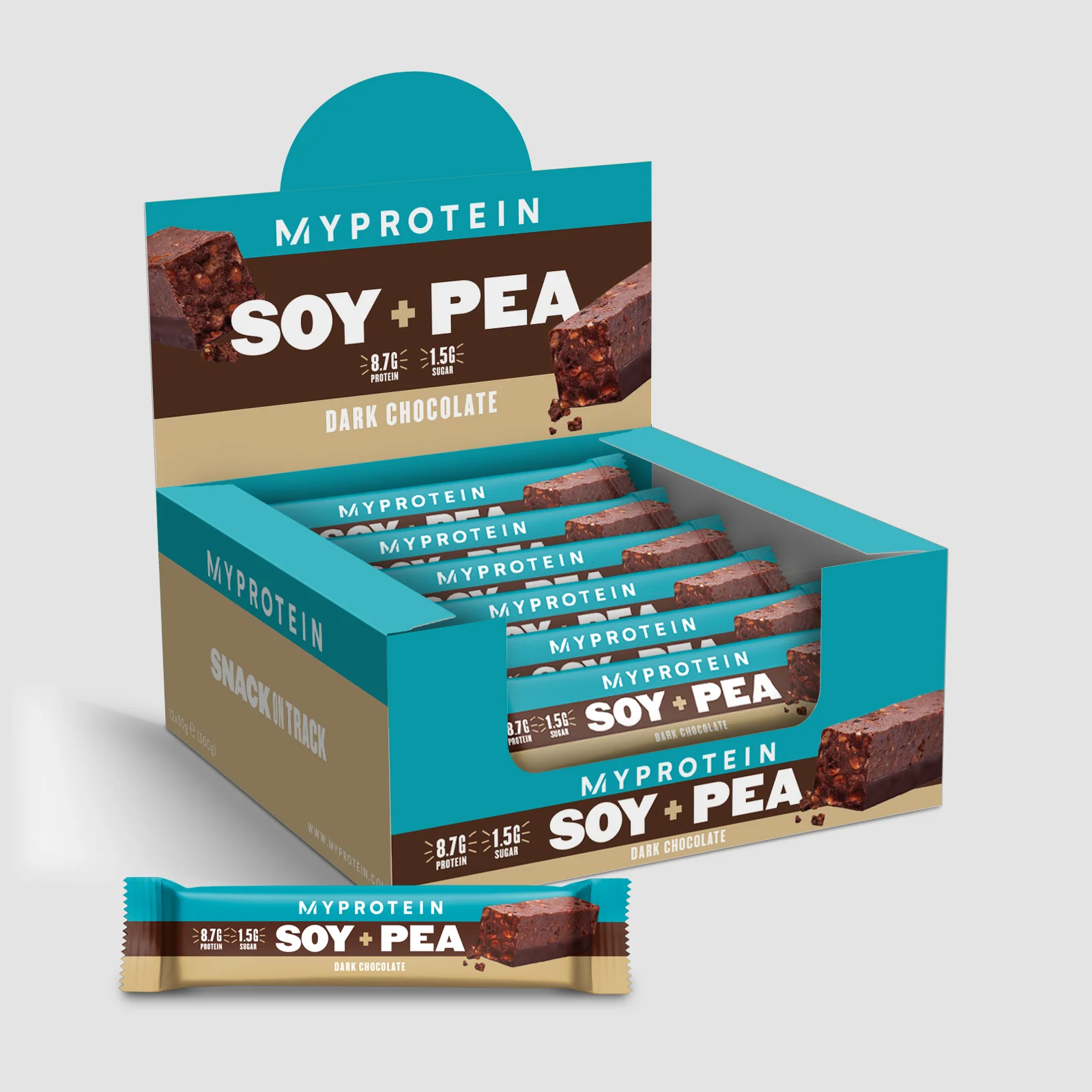Soy + Pea Bars - Dark Chocolate Fotografija 1