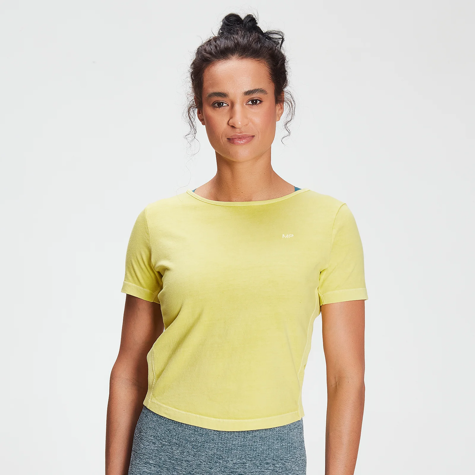 MP Women's Training Washed Tie Back T-shirt - Washed Yellow - XXS Fotografija 1