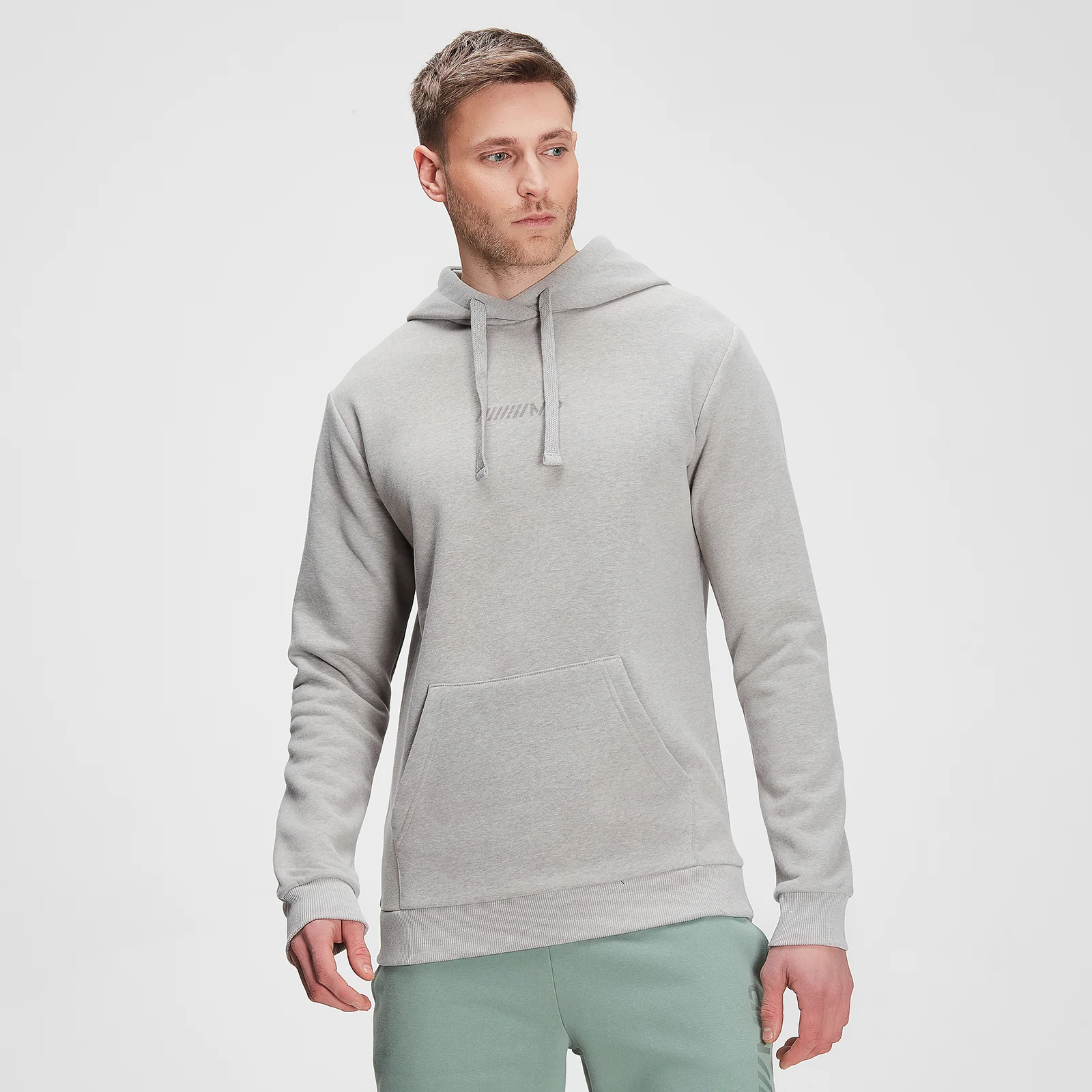 MP Men's Tonal Graphic Hoodie – Storm Grey Marl - XXS Fotografija 1