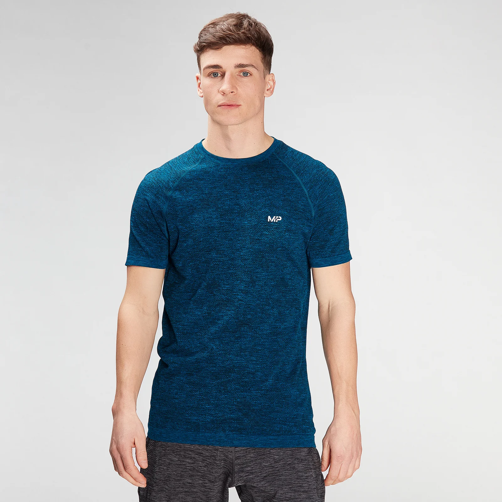 MP Men's Essential Seamless Graphic Short Sleeve T-Shirt- Aqua - XXS Fotografija 1