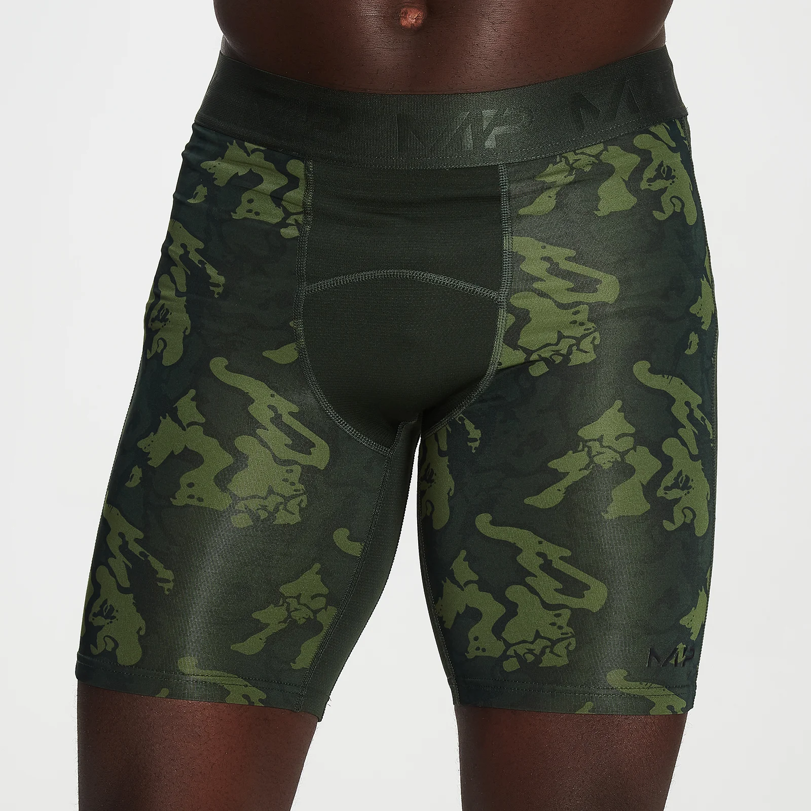 MP Men's Adapt Camo Base Layer Shorts- Green Camo - XXS Fotografija 1