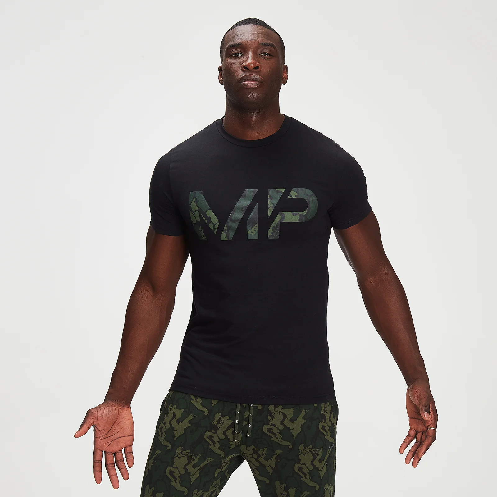 MP Men's Adapt drirelease® Camo Print T-Shirt- Black - XXS Fotografija 1