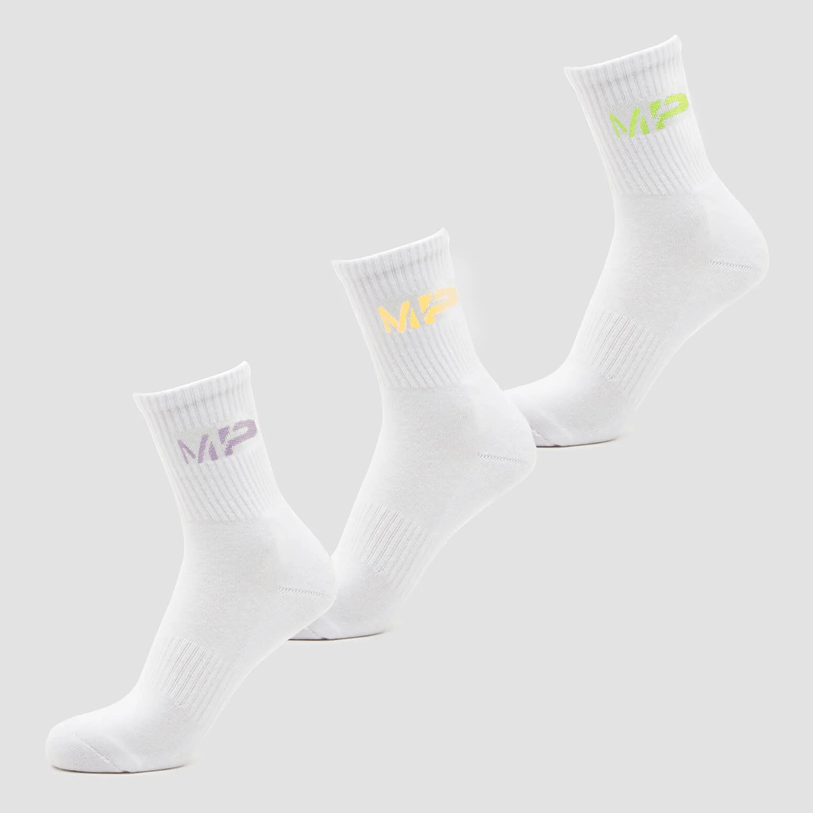 MP Women's Neon MP Logo Crew Socks (3 Pack) Butterfly/Banana/Lavender - UK 3-6 Fotografija 1