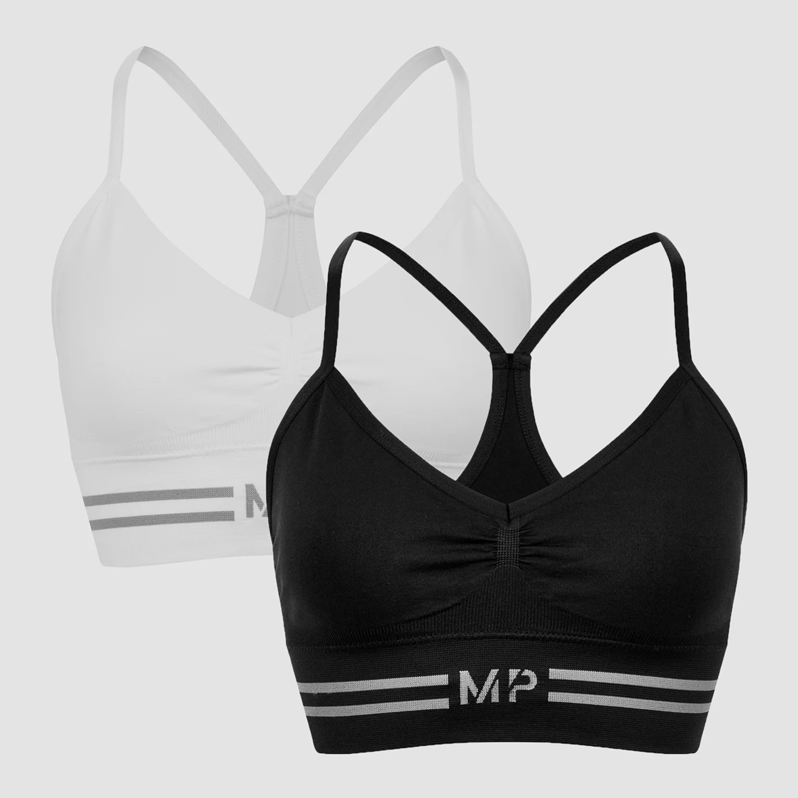 MP Women's Seamless Bralette - Black/White (2 Pack) - XXS Fotografija 1