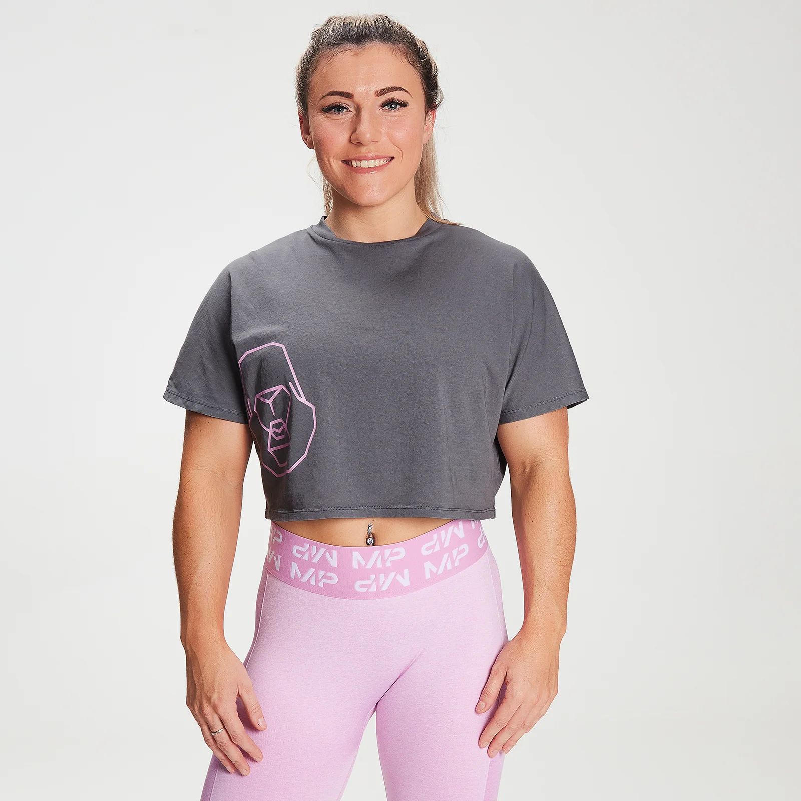 MP X Zack George Women's Washed Crop T-Shirt - Carbon - XXS Fotografija 1