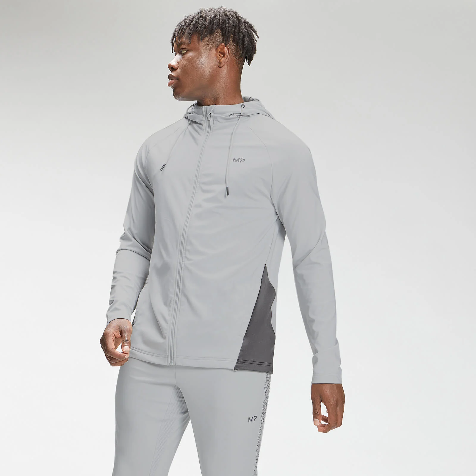 MP Men's Tempo Zip Through Hoodie - Chrome - XXS Fotografija 1