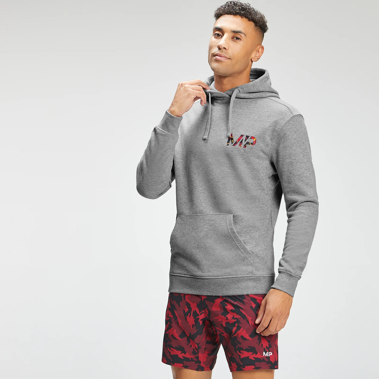 MP Men's Adapt Embroidered Hoodie - Storm Grey Marl - XXS Fotografija 1