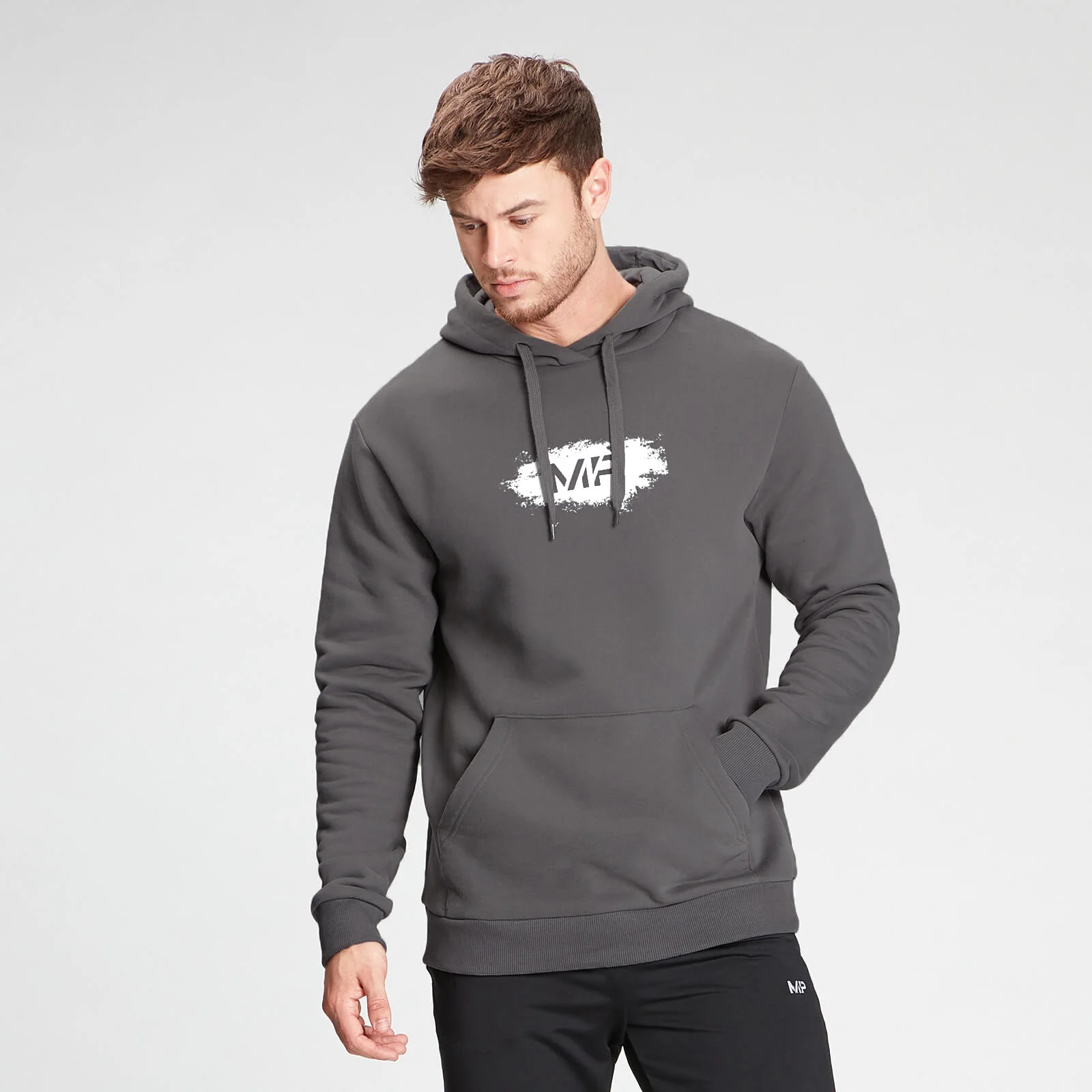 MP Men's Chalk Graphic Hoodie - Carbon - XXS Fotografija 1
