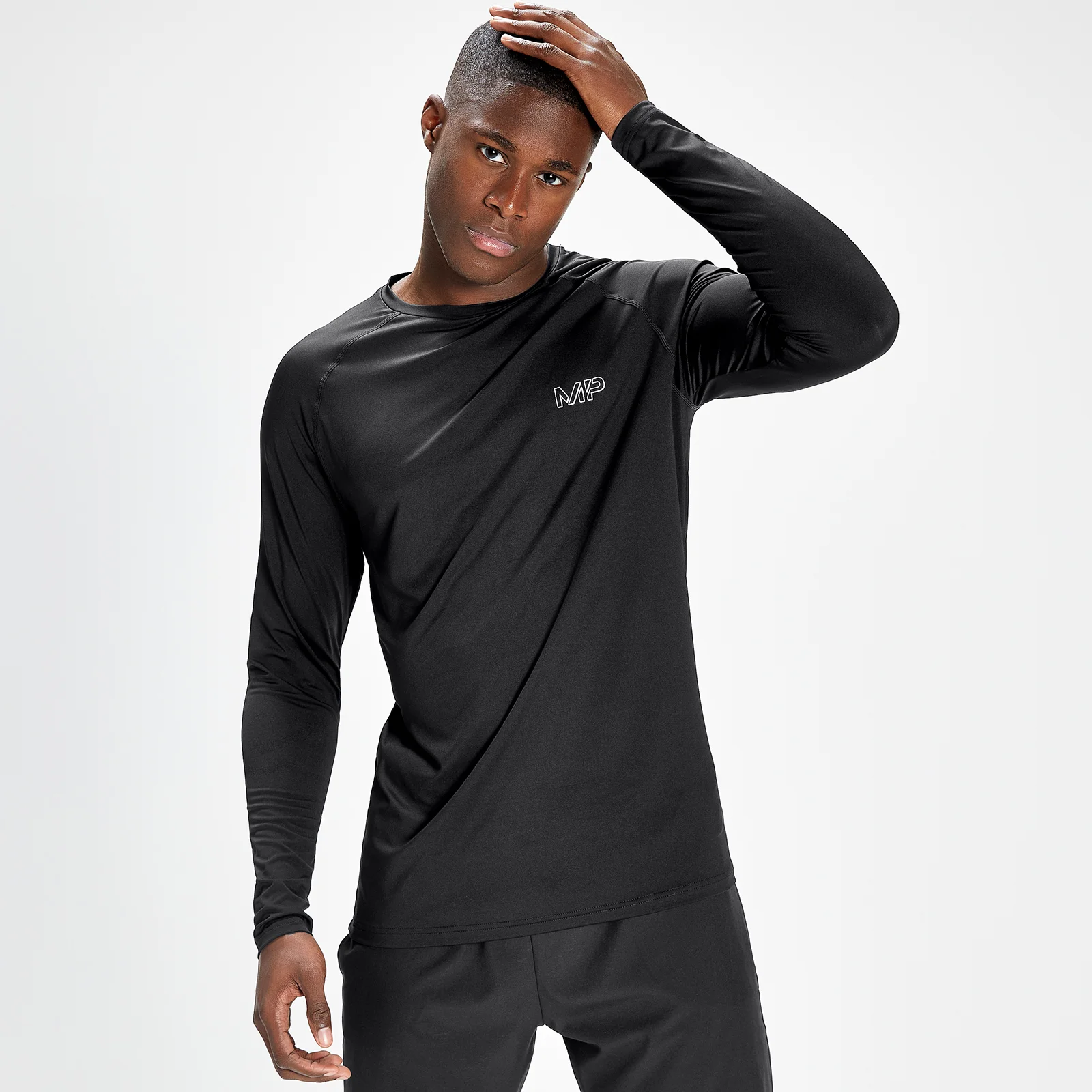 MP muška majica za trening s dugim rukavima Infinity Mark Graphic – crna - XXS Fotografija 1
