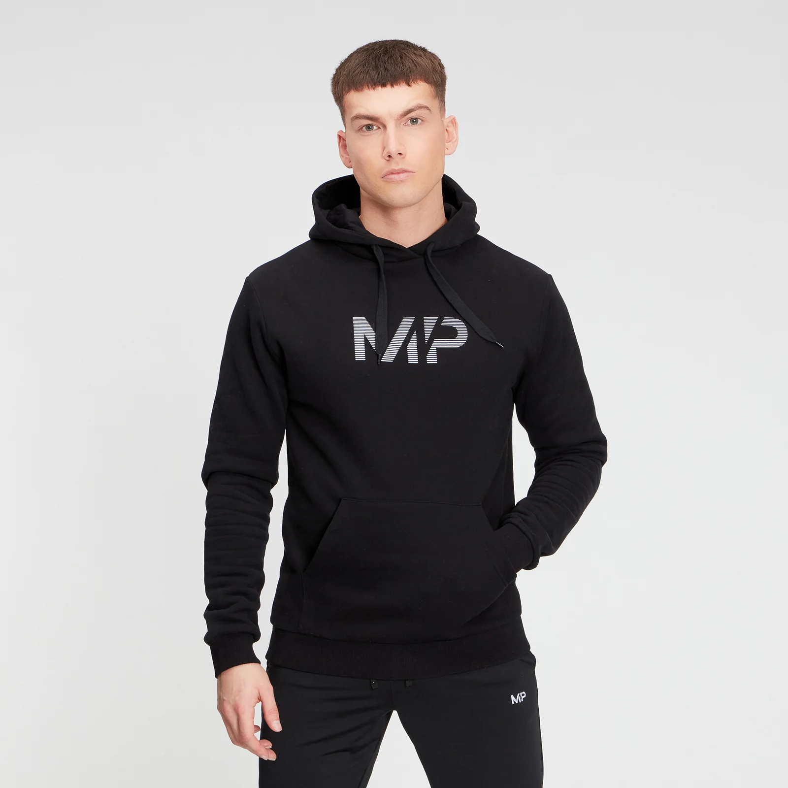 MP Men's Gradient Line Graphic Hoodie - Black - XXS Fotografija 1