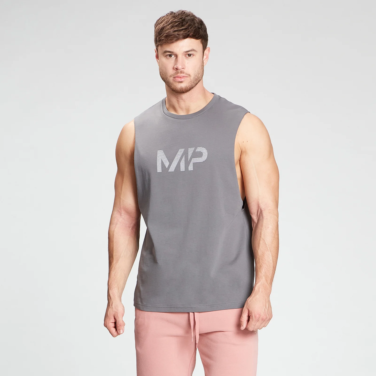 MP Men's Gradient Line Graphic Tank Top - Carbon - XXS Fotografija 1