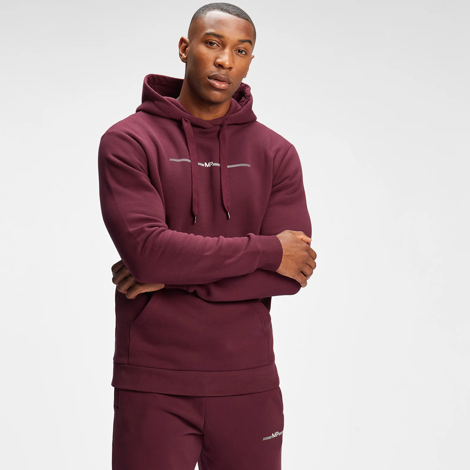 MP Men's Mini Mark Graphic Hoodie - Merlot - XXS Fotografija 1
