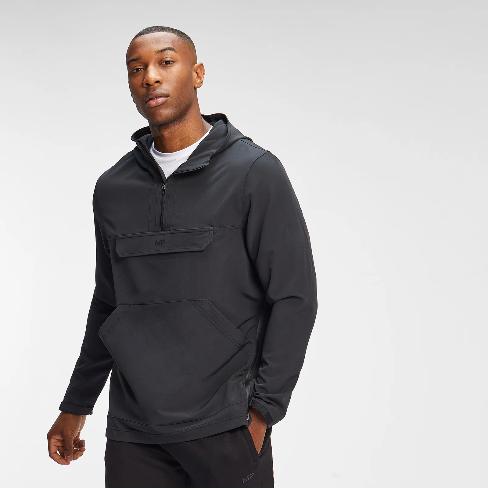 MP Men's Hooded Cagoule - Black - XXS Fotografija 1
