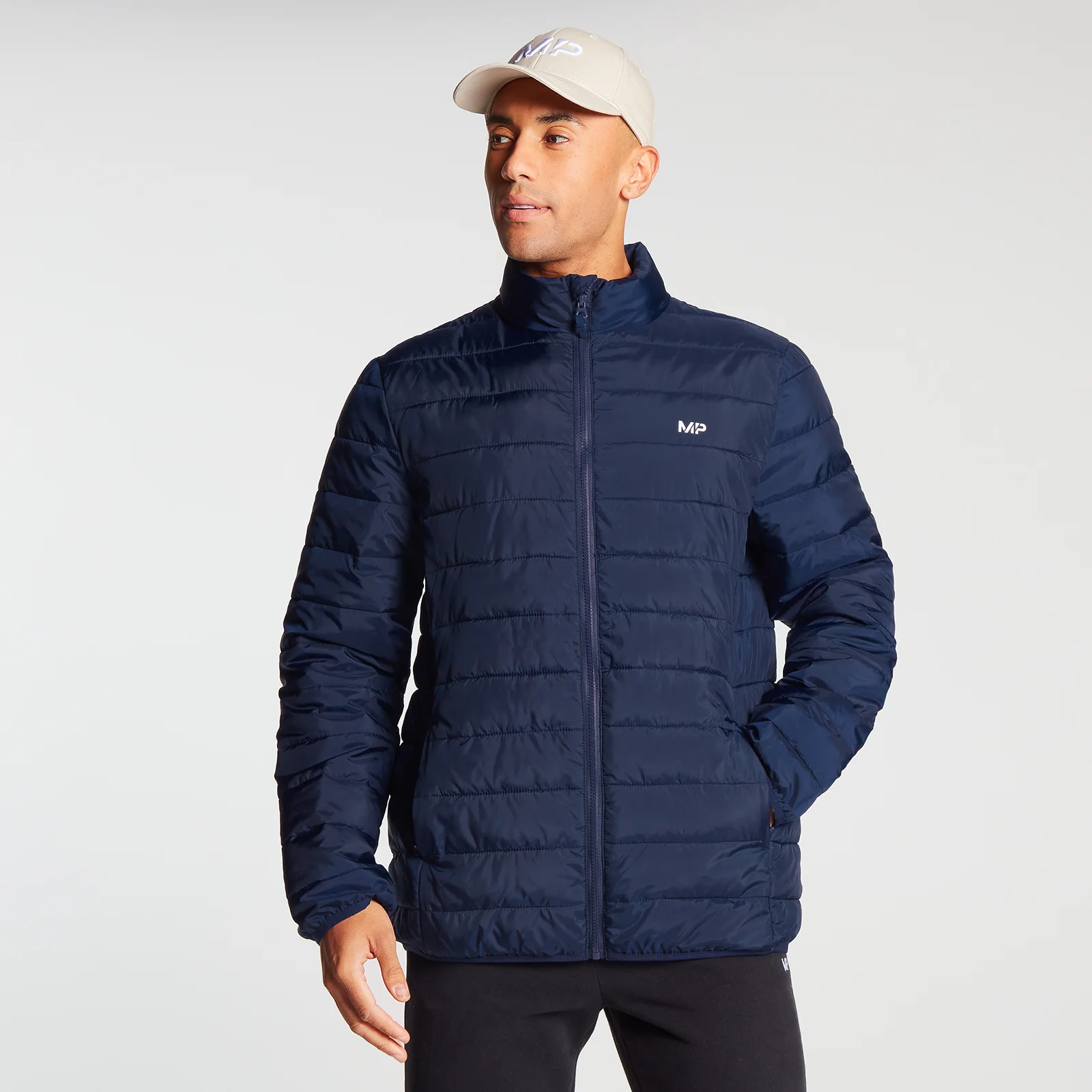 MP Men's Lightweight Packable Puffer Jacket - Navy - XXS Fotografija 1