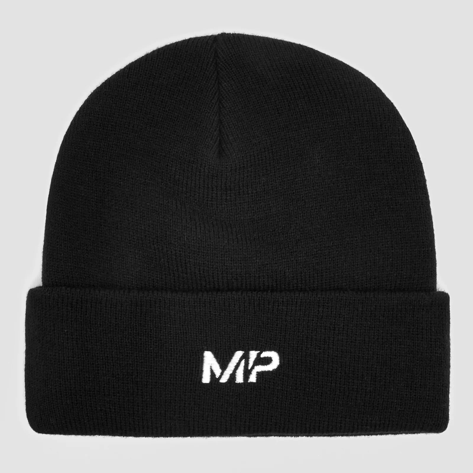 MP Embroidered Logo Beanie Hat - Black/White Fotografija 1