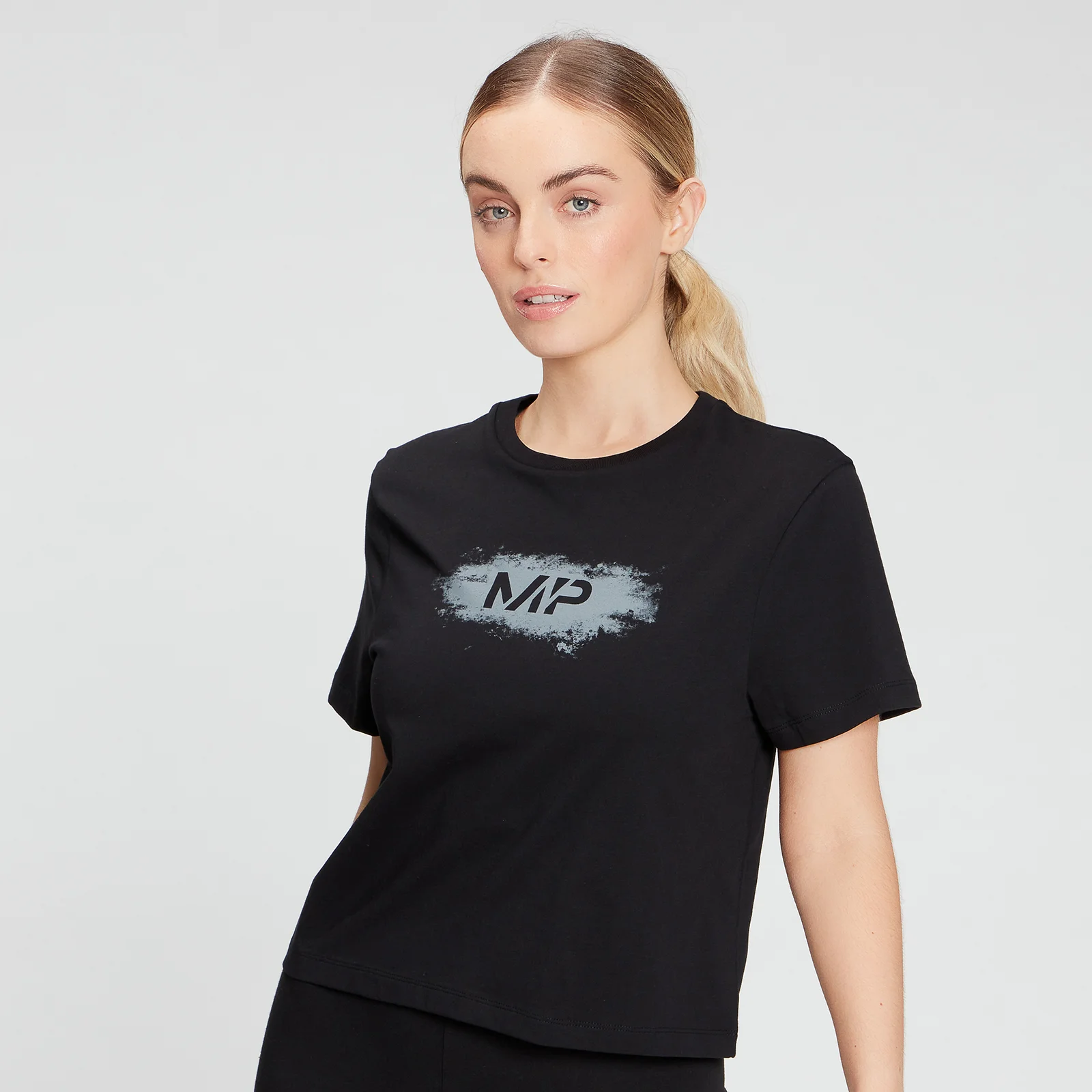 MP Women's Chalk Graphic Crop T-Shirt - Black - XXS Fotografija 1