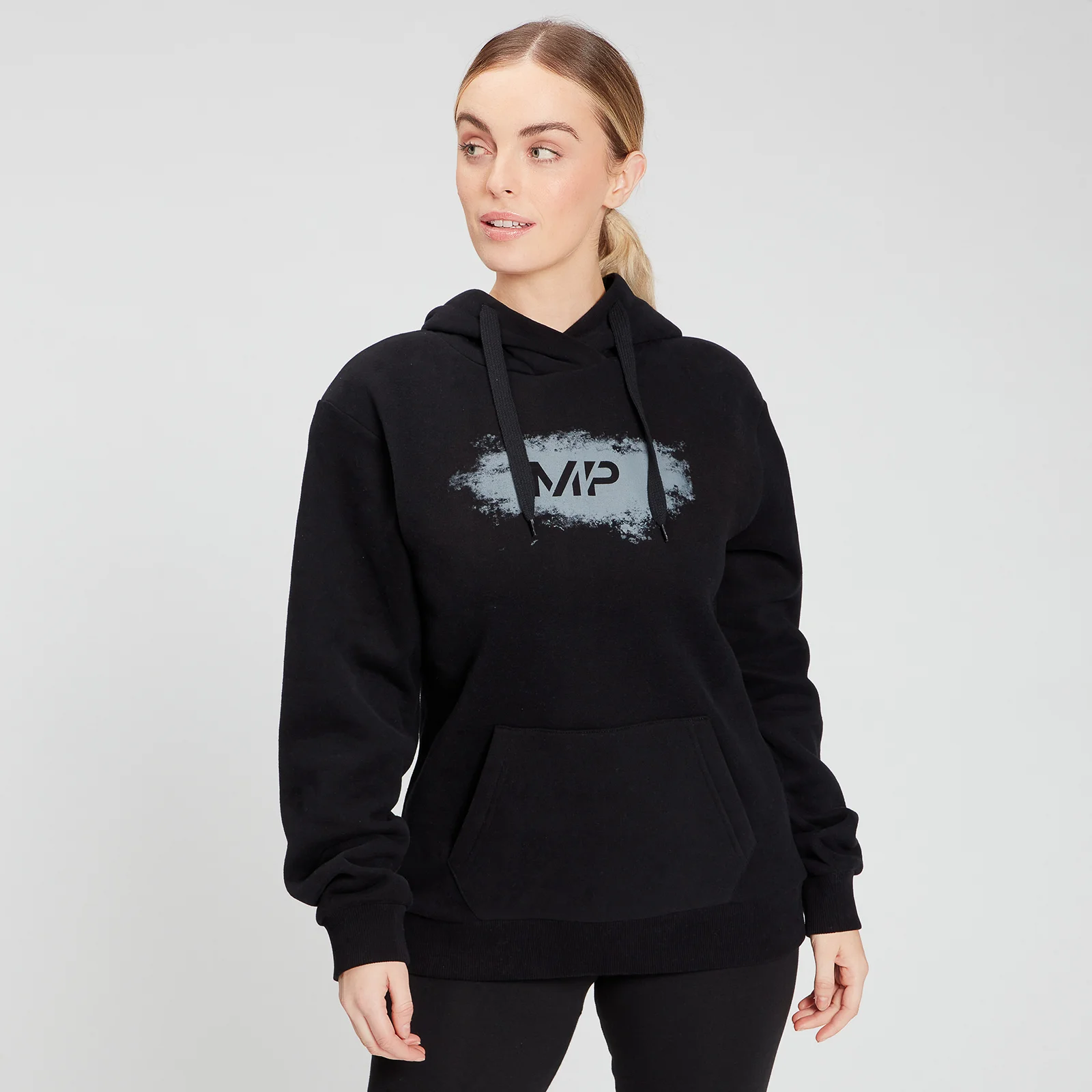 MP Women's Chalk Graphic Hoodie - Black - XXS Fotografija 1